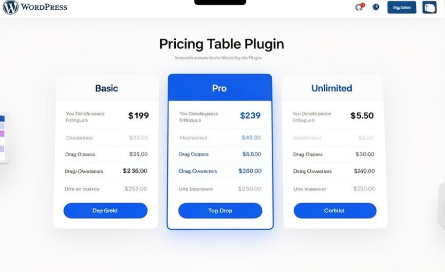 NEW Home Page 2 Premium WordPress website pricing tables plugin