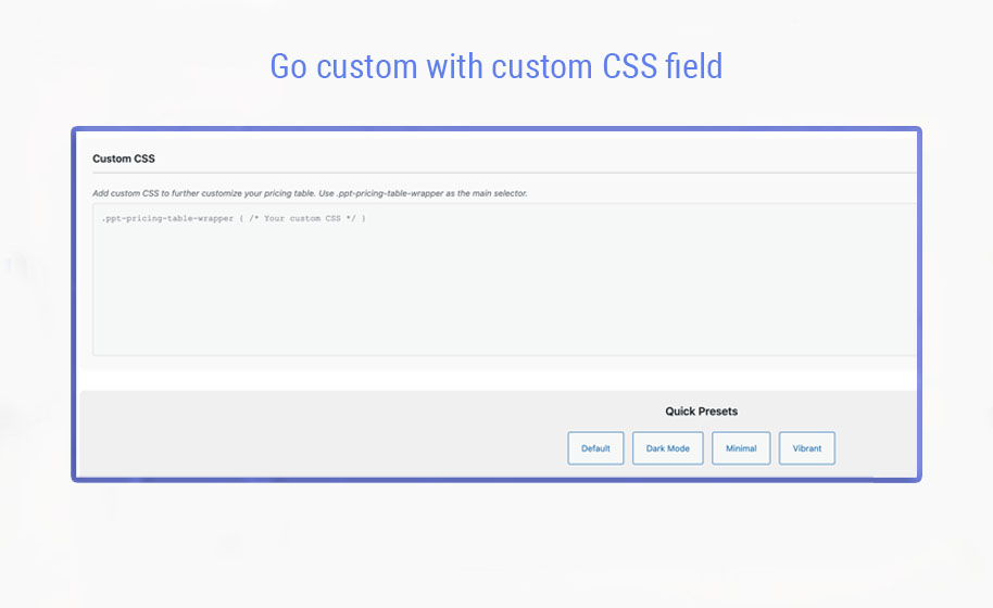 Enter custom fields wordpress pricing tables plug in for wp